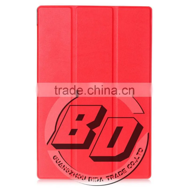 Manufacturer Wholesale Professional Three Folding Stand PU Leather Tablet Case For Sony Xperia Z4 Tablet lowest price
