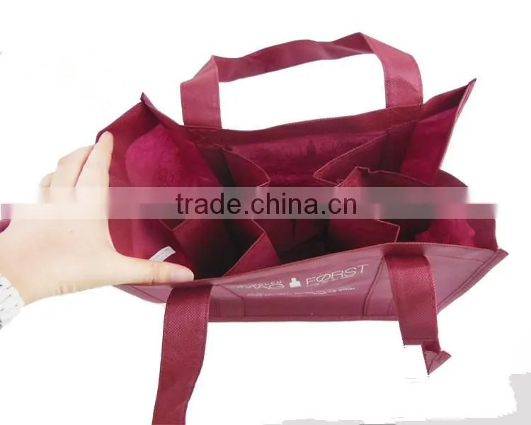 Durable Black Non-woven Shopping Bag wine bags bulk
