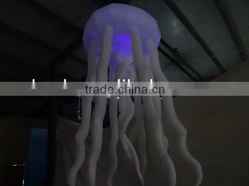 LED Hanging Inflatable Jellyfish Balloon for Party Decoration
