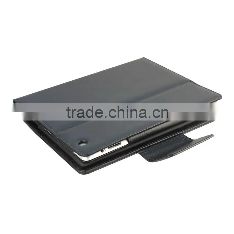 Flip leather cover wireless blue tooth keyboard for ipad 2/3/4