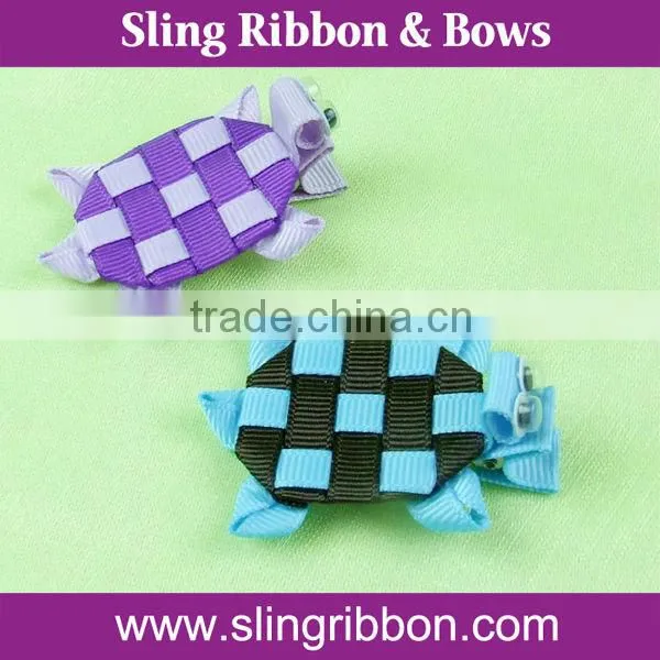 Animal Pattern Ribbon Hair Clips Fancy Turtle Hair Clips For Kids