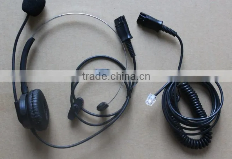 Monaural type call center headset with rj11 for call center with QD optional (OEM/ODM)