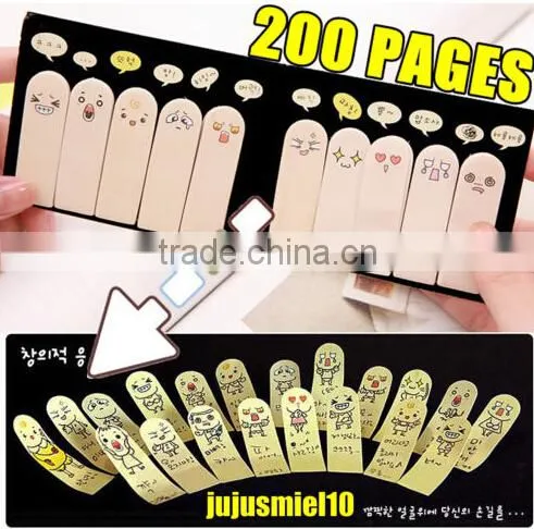 Cute 1+5 Sticker Bookmark Marker Memo Flags Index Pad Tab Sticky Notes