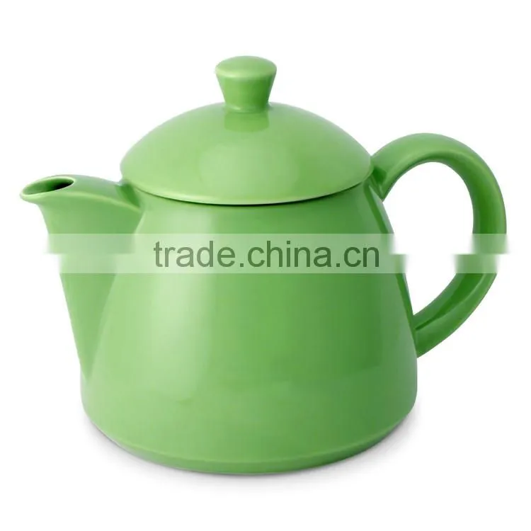 Hot sale bulk cheap colorful glazed ceramic teapot