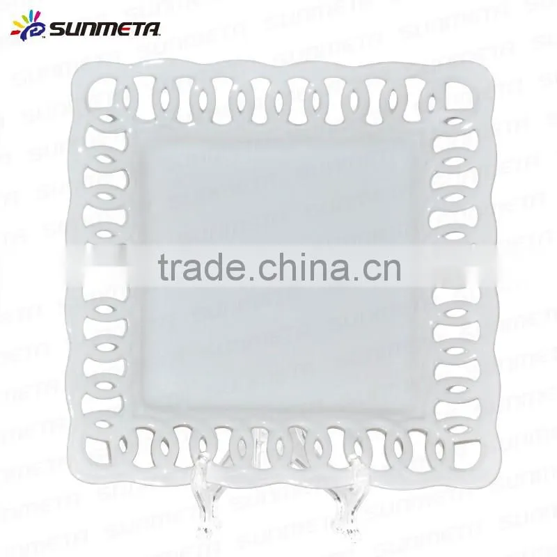 sublimation ceramic plate with customer's photos heat printing plate