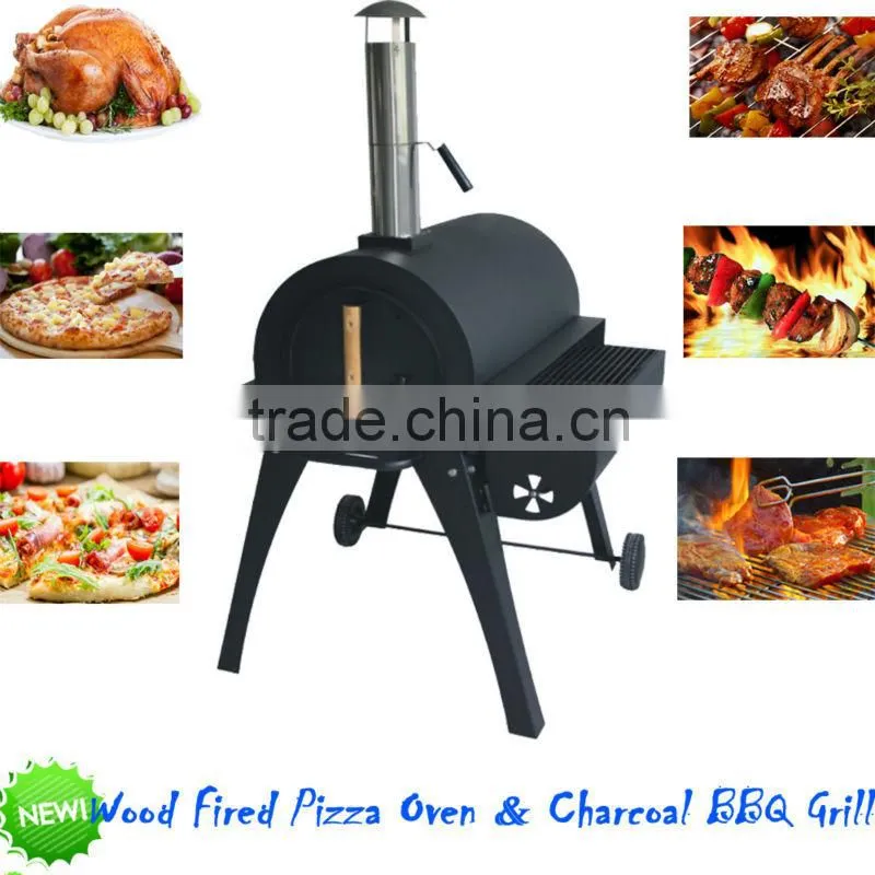 Outdoor Charcoal BBQ Grill Wood Fired Pizza Oven Baker