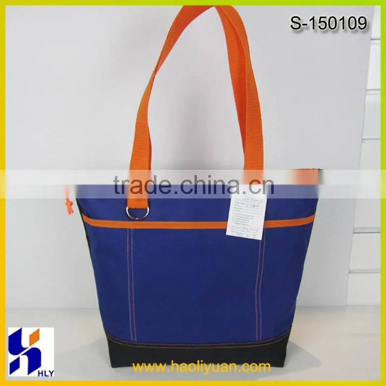 600D polyester lady tote bag handbag beach bag