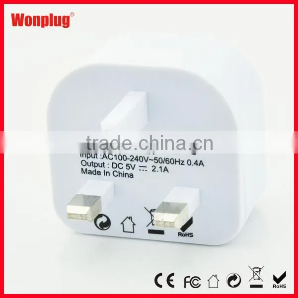 CE ROHS Active Usb Universal Travel Adapter With Usb Charger For UK