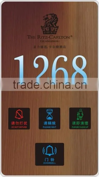 The newest innovative product hotel microlite panel electronic doorplate