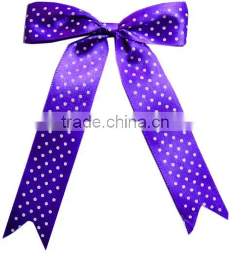Custom chocolate packing ribbon bow with elastic loop pre-made bow for baking decoration