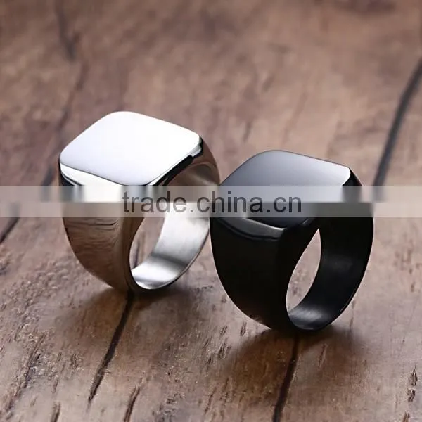 Black Men Stainless Steel Finger Ring ZTRC-294