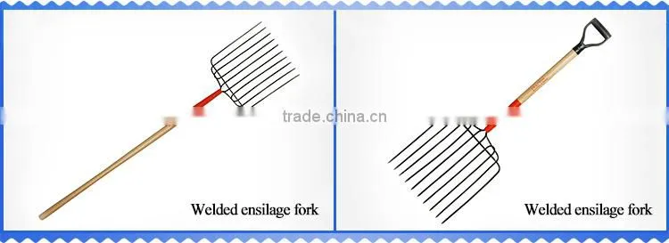 Wooden Handle Welded Manure Fork