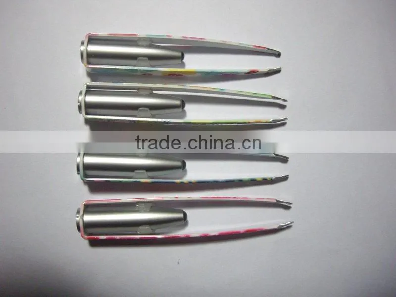 Manufacture LED Light Slant Tip Eyebrow Tweezer