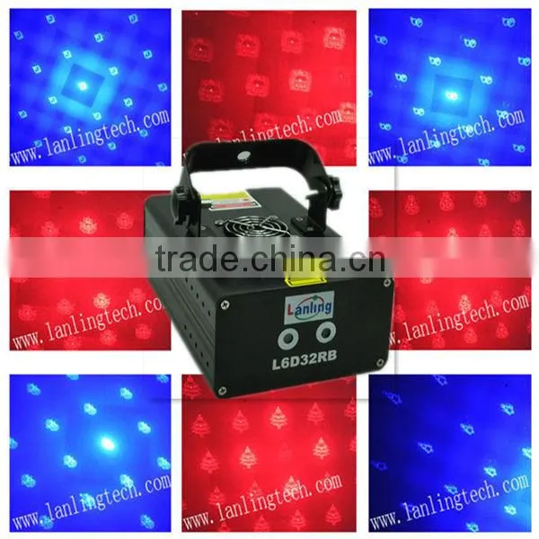 Red and Blue 8 Gobo Twinkling Xmas lights