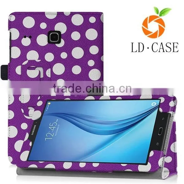 New Fashion beautiful print color Pu Leather Stand Case For Samsung Galaxy Tablet