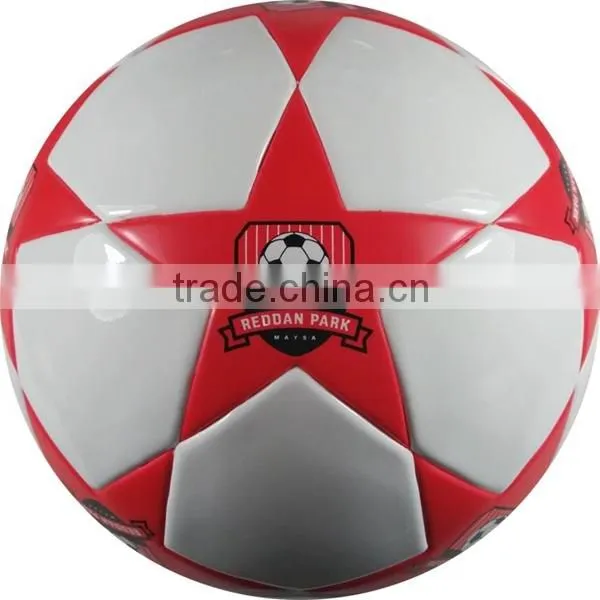 Custom size 4 premium soft PU leather laminated competition quality soccer ball/football for school students