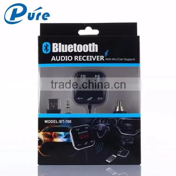 2016 Hot sale bluetooth car mp3 player fm transmitter made in china