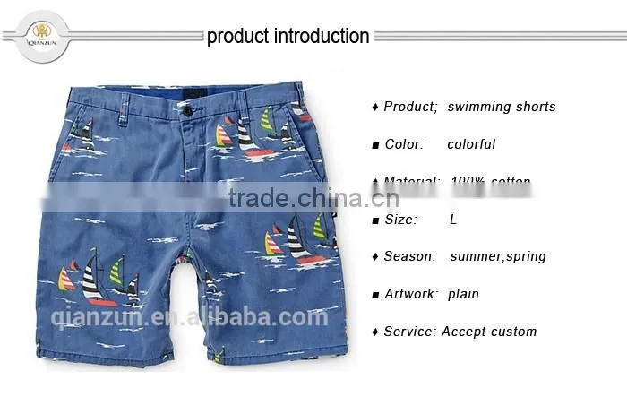 Wholesale mens custom cheap cotton beach board shorts