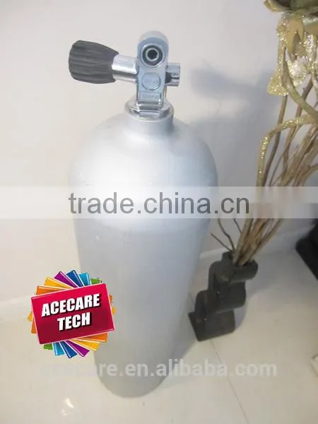 12L High Pressure Seamless Aluminum gas cylinder for diving use with valve