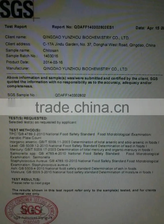Cosmetic Grade Chitosan