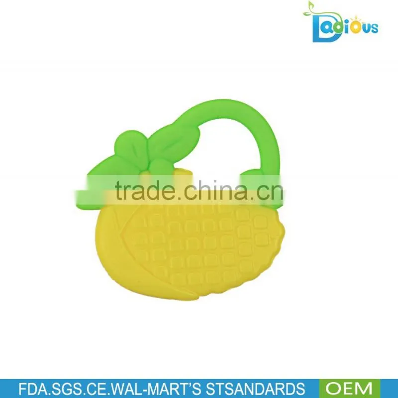 High quality 100% food grade silicone baby teether Corn teether