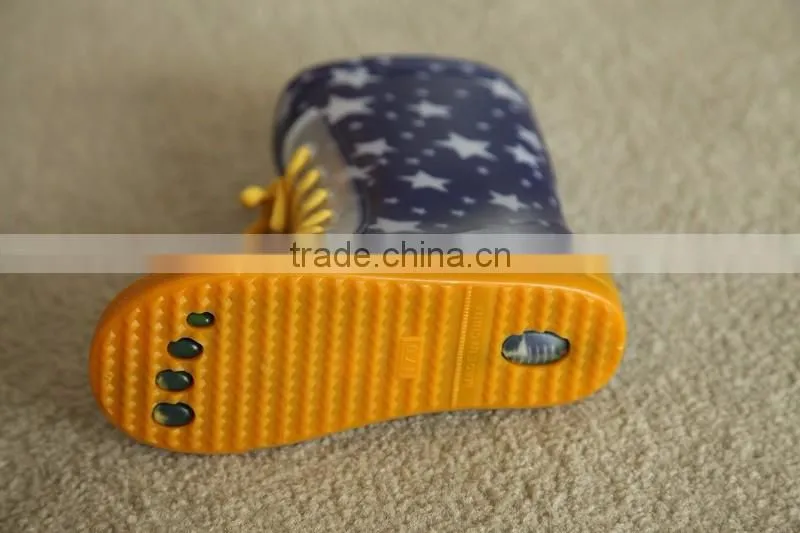 Children Matte Shoelaces PVC Rain Boots