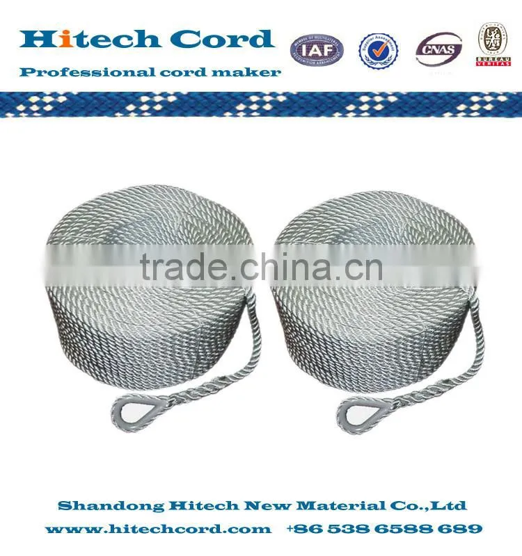 white color 5mm 3 strand or 4 strand Twisted Nylon Rope From Manufacture