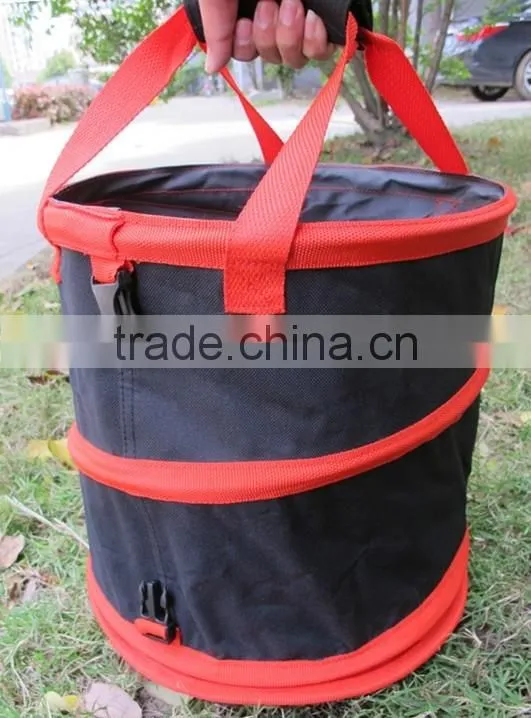 PP/PE jute oxford pop-up tool bag garden storage bag with handles easily carried manufacturer