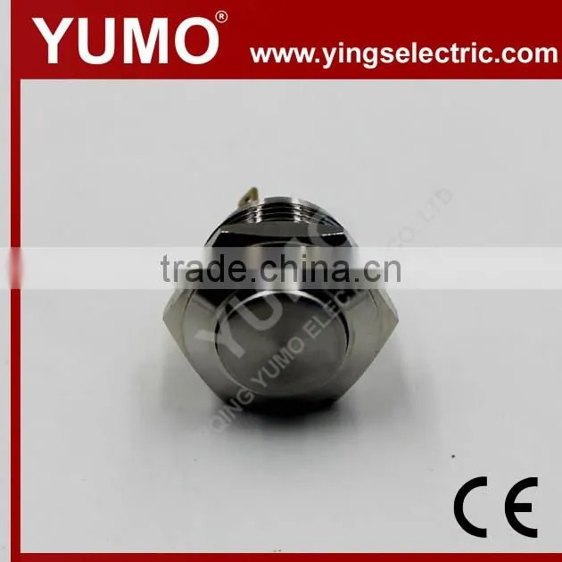 Hot sale JS16H ROHS 16mm high round IP65 momentary pin terminal 2A/36VDC push button switch push button switch protective cover