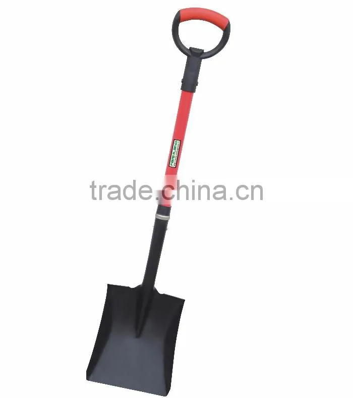 carbon steel farming shovel tools/garden tools with fiberglass handle