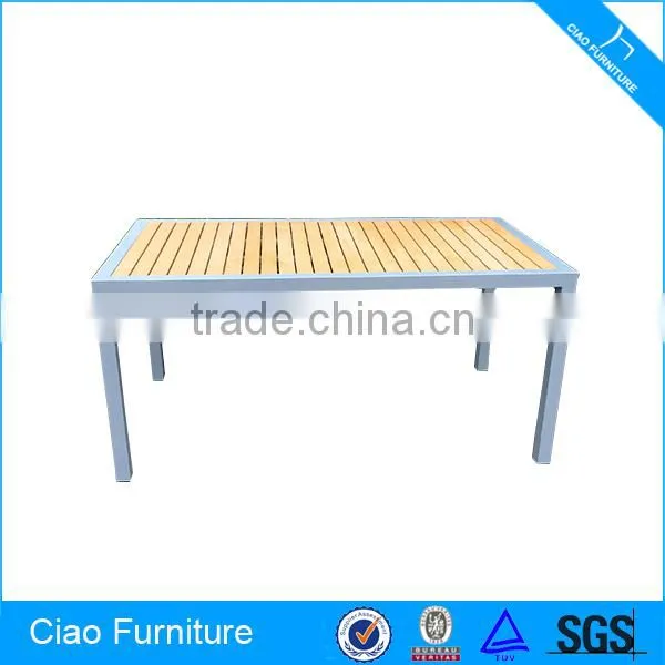 Leisure Rectangle Outdoor Teakwood And Aluminum Table