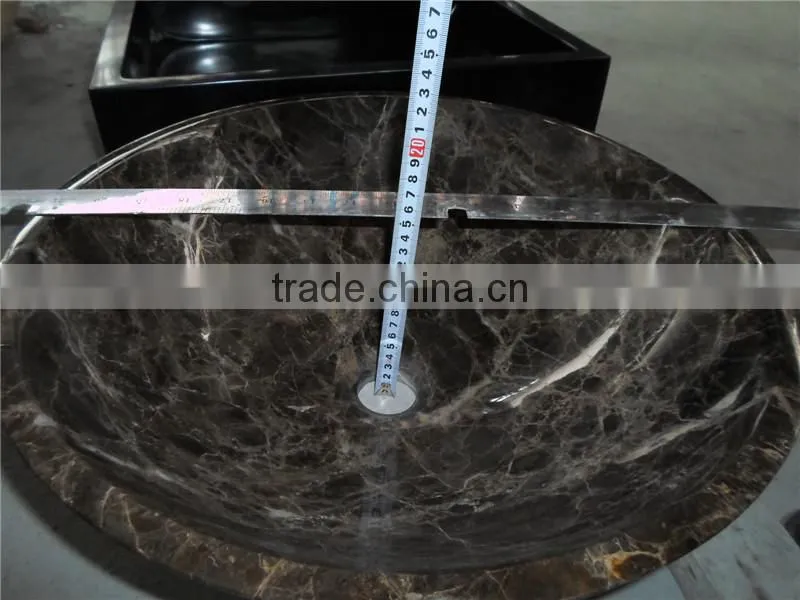 Spain dark emperador stone sink basin