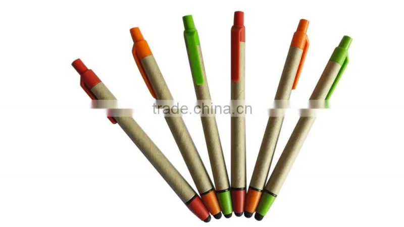Eco Friendly Recycled Stylus Cardboard Ballpoint Pen