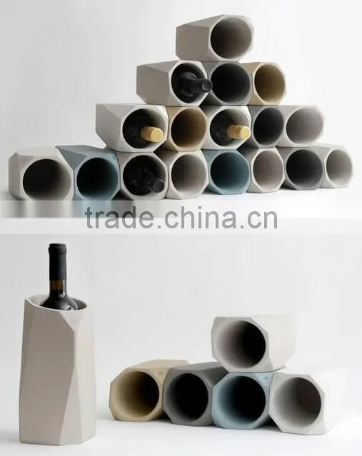 Wholesale handmade concrete grey cement Wine Cooler