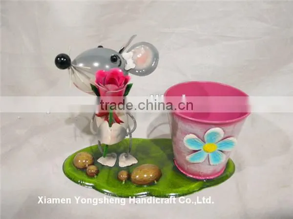 YS12616 Animal Theme wrought iron garden decoration with cheapest wholesale price for fast delivery days