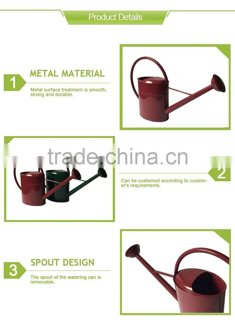 Oval color flower metal cheap watering cans