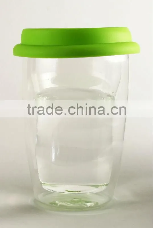double wall wine glass with lid