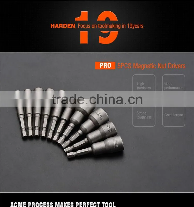 Professional 5pcs Custom Magnetic Nut Driver