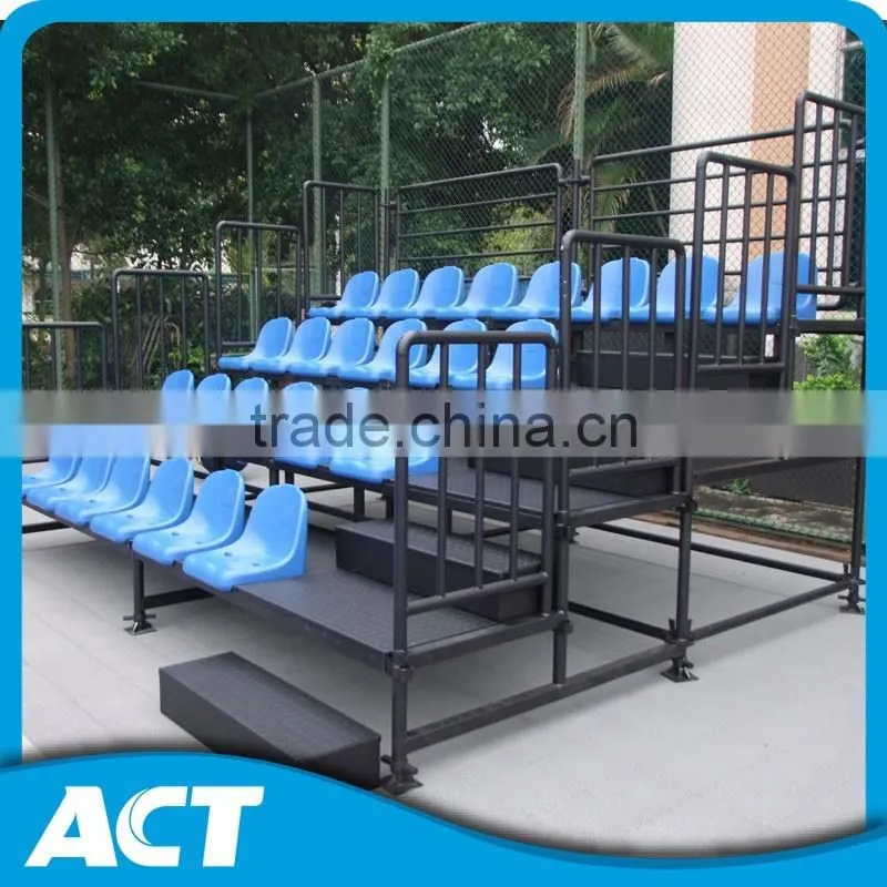 Temporary steel grandstand, grandstand chairs with plastic gym seats