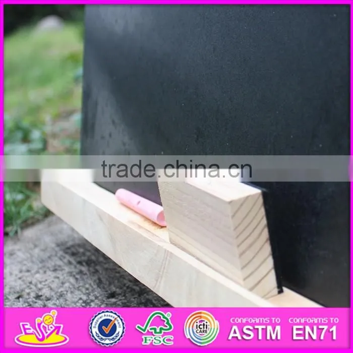 2016 new design double-sided wooden kids chalkboard easel W12B105