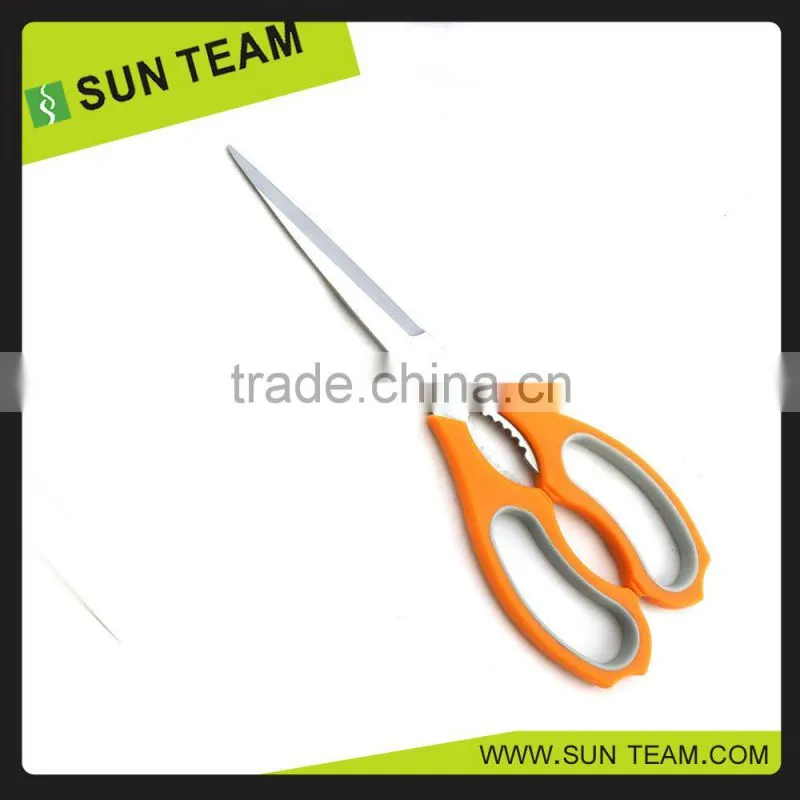 SK058 10-1/2" professional Stainless Steel bulk kitchen scissors with bottle opener