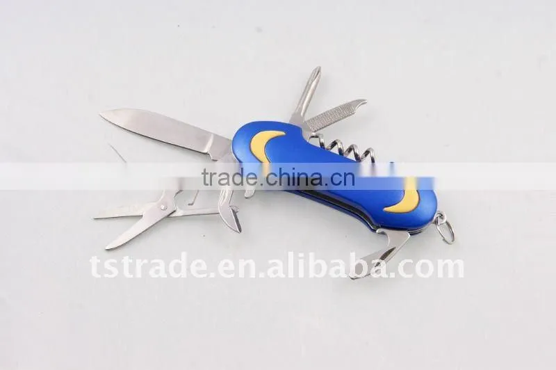 2014 Stainless steel multi function hunting pocket knife with LED light K5011SG40