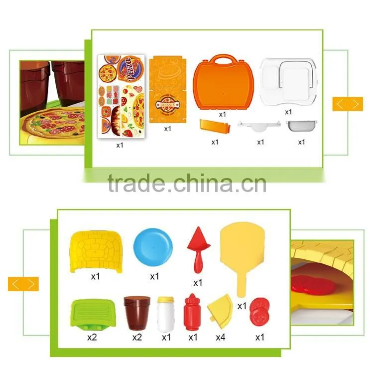 High quality plastic pretend play kitchen toy plastic pizza box