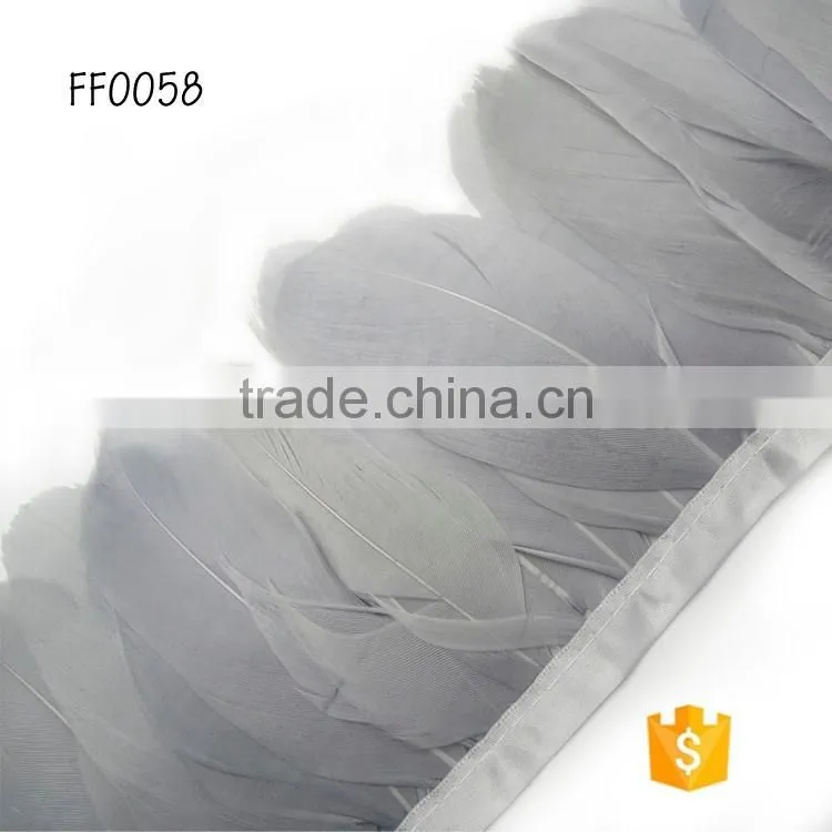 New custome style natural decorative feather gray wholesale for carnival party
