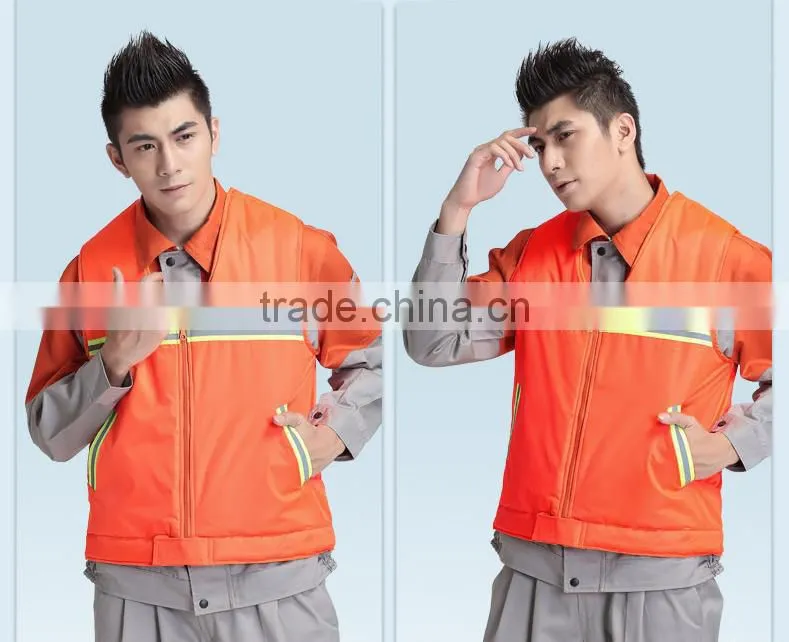 2017 OEM reflective tape vest industrial uniforms waistcoat