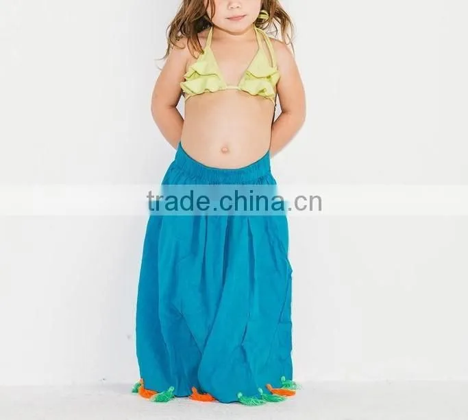 Little Pom Pom Gypsy Skirt Kids Frock Designs Children Clothing Pictures Of Long Skirts And Tops 2016 HSD5653