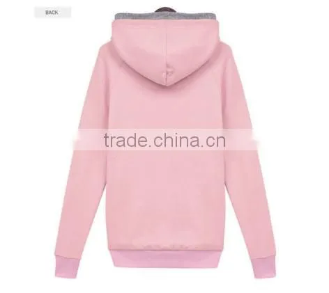 Women winter hoodies with double hood pullover