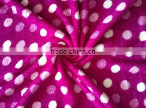 Point Printed Microfiber Fabric For Sale Long Pile Coral Fleece Fabric