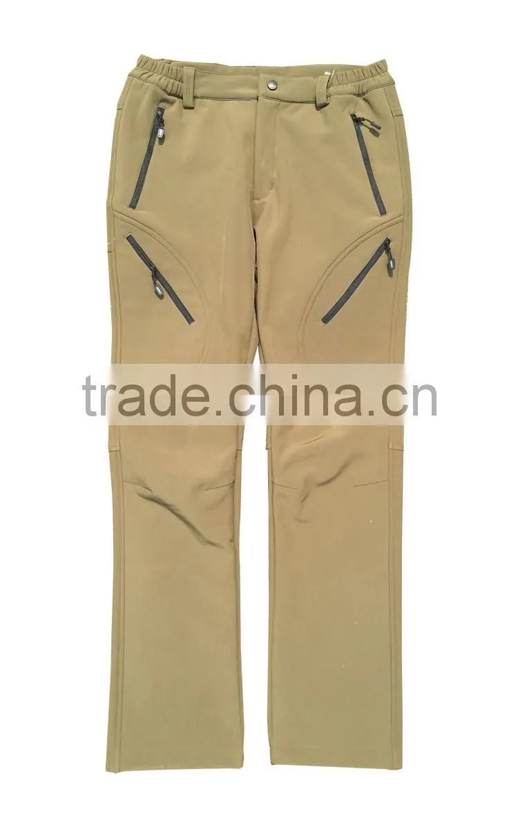 Outdoor women casual long pants softshell trousers