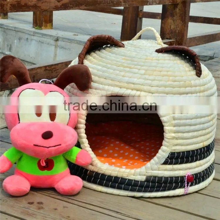 R1904H Home basket crafts Best selling handmade straw pet Cat House , Willow Cat Bed, Straw Pet House